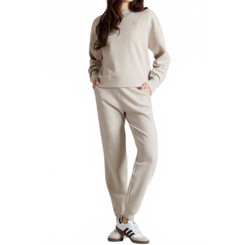 NEW RHONE dreamglow crew neck top in sand
